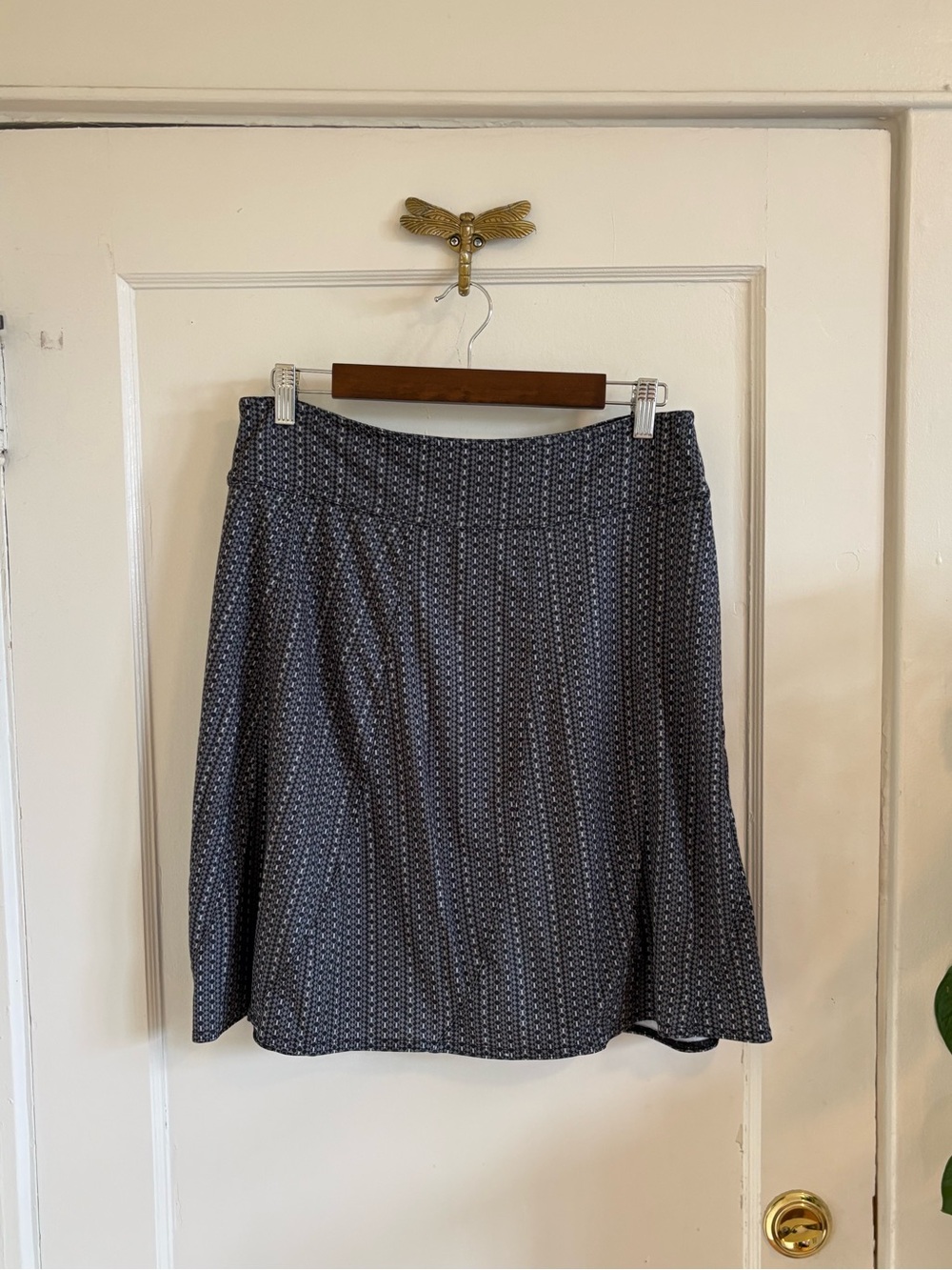 prAna Geometric Print‎ Gray Knit Skirt Size Medium